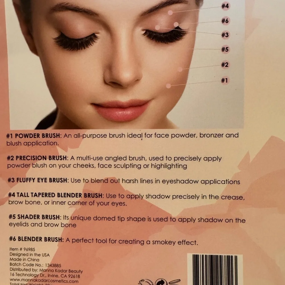 6 piece Brush Basics set from Goddess by Manna Kadar Makeup Beauty Face …